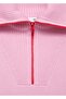 Contrast Tricot Sweater with Zipper - 8