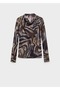 Satin Blouse with Zebra Print - 3
