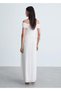 Off Shoulder Pleated Dress - 4