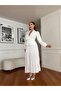 Women's Special Design Pleated Double Breasted Neckline Beading Tassel Evening Dress - 2