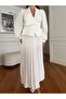 Women's Special Design Pleated Double Breasted Neckline Beading Tassel Evening Dress - 7