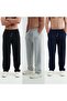 Men's 3-Piece Sweatpants Wide Cut Baggy Comfortable Fit Wide Leg