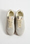 Suede Lace-Up Flat Sole Sneaker Women's Sneakers - 4