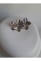 Silver Color Flower Earrings - 4