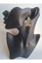 Silver Color Flower Earrings - 2