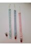 Pacifier Strap Set 3-Pacifier Chain Set of 3-Green-Blue-Pink Shades - 2