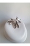 Silver Color Leaf Earrings - 5