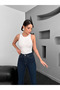 Lya Hsn Dodge Vanessa Defne Long Flared Button Slim Fit Denim Pants - Flare New - 4