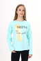 Girl's Sweatshirt with Shine Foil Print