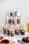 Set of 12 Baroque Round Jars - 3 Sizes Storage and Food Containers (4*2000 ML, 4*1000 ML, 4*500 ML) - 2