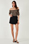 Cotton Zippered Asymmetrical Mini Short Skirt Shorts Skirt 668Yp4411 - 5