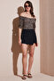Cotton Zippered Asymmetrical Mini Short Skirt Shorts Skirt 668Yp4411