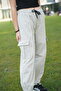Zippered Neck Garnished Top & Elastic Leg Double Cargo Pocket Bottom - Girls' Seasonal Set - 7