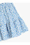 Pleated Floral Print A-Line Mini Skirt - 3