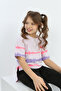 Girl's T-shirt with Emblem on Chest - 6