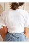 Women's Figure and Butterfly Printed T-Shirt Oversize Casual - 2