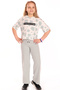 Girl's batik print tracksuit set with front lettering - 3