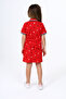 Girl's Polo Neck Snap Printed Dress - 4