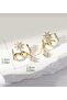 Steel Single Hole Multiple View 3 Look Earrings Flower Detailed Pendant Stone Earrings - 4