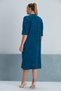 Women's Double Breasted Lapel Stone Detailed Long Plus Size Curve Home Beach Towel Dress - 7