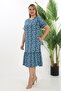 Floral Print Summer Modal Dress with Buttons and Ruffles - 4