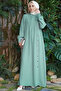 6508-Berlin Side Buttoned Ferace Mint Green - 2