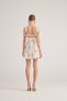 Floral Mini Romance Dress Pink with Brode Detail on the Skirt - 5