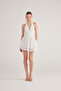 Halter Neck Flared Marilyn Dress White - 7