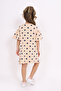 Girl's Ruffled Sleeve Full Polka Dot Printed Dress - 4