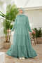 6531-berlin Hooded Raglan Sleeve Dress Mint Green - 2