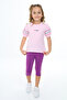 Girl's Colorful Embroidered Capri Suit