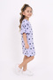 Girl's Ruffled Sleeve Full Polka Dot Printed Dress - 3