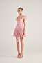 Asymmetrical Cut Backless Floral Gigi Dress Pink - 4