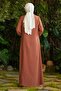 Crepe Side Zipper Ferace Tan 6541 - 3