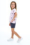 Girl's Garni Complete Floral Print Shorts Set - 3