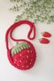 Baby Girl/Child Decorative Knitted Bag and Buckle Set Strawberry Bag Set