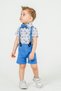 Stylish Floral Print Shirt with Adjustable Waist Slopes Short Sleeve Shorts 2-Piece Set Children and Baby - 3