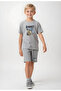Street Stay Cool Printed Boys' Short Sleeve Double Pocket Bottom-Top Suit