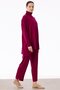 Fisherman collar Oversized basic knit tunic fuchsia - 2