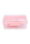 3/4/5 Compartment Convertible 1650ml Bento Lunch Box with 150ml Gravy Bowl - Pink - 5