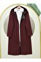 Zippered Cap/Burgundy Hooded Cap