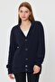 Buttoned Loose Knitted Cardigan (E23-6709) - 3