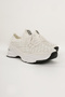 Women's White Knitwear Stone Sneakers Sneakers - 5