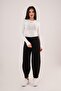 Knitted Crepe Black Trousers - 3