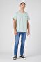 Loose Fit Comfortable Cut 100% Cotton Crew Neck Aqua Green T-Shirt - 4