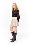 Pile Detailed Elastic Waist Mini Skirt Natural - 4