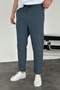 Boyfriend Men's Stitched Waffle Fabric Elastic Waist Petrol Blue Jogger