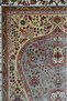Bamboo Yarn Woven Mihrap Prayer Rug with Shiny Buttons in Cream and Gray Colors (83X125 cm) - 3