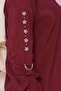Tunic with Detailed Sleeves - Burgundy - 4