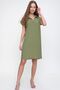 Women's Khaki Loose Cut Polo Collar Short Sleeve Casual Short Midi Dress Notebook 2883308 - 8